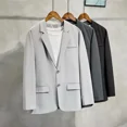 thumbnail image 3 of Abrigos Chaquetas para Hombre Chaquetas Cortas de Vestir Trajes y Blazers Cortos para Hombre Ropa de Negocios Gris de Alta Calidad Ropa de Estilo Coreano, 3 of 5