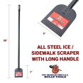 thumbnail image 3 of Bully Tools 92200 Heavy Duty Sidewalk and Ice Scraper with Long Steel Handle, 3 of 4