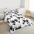 thumbnail image 3 of Feelyou Fashion Black Bowknot Twin Comforter Sets, Dreamy Princess Bedding Set, 2 Pieces, 3 of 8