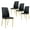 Black Gold, variant on Set of 4 Metal Chairs, Modern Dining Chair with PU Leather and Chrome Leg High Back Sillas para Comedor for Dining Room, Kitchen, Living Room