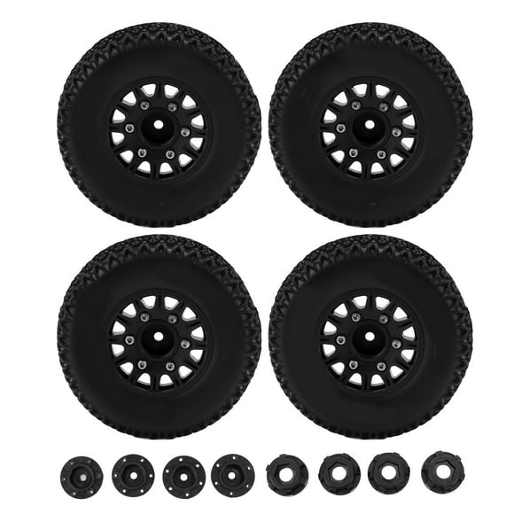 MAYUJIAA For 1/10 RC Short Course Truck Tires for ARRMA for SENTON for TRAXXAS for Slash 12mm 14mm 17mm Hex RC Truck Tires Black HW313-40624