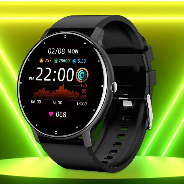 Reloj inteligente Pantalla táctil de 1,28 pulgadas Podómetro 8 modos es de actividad de salud Reloj deportivo IP67 a Negro CUTICAT Reloj inteligente