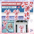 thumbnail image 4 of Jour de l'Indépendance Décor Grande Couronne Patriotique Étoiles Bleues Rouges Rayures Arc de Chignon, 4 of 5