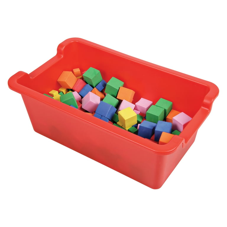 Antimicrobial Rectangle Storage Bin, Red Antimicrobial Rectangle Storage Bin, Red