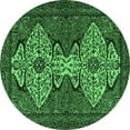 thumbnail image 1 of Ahgly Company Indoor Round Abstract Emerald Green Modern Area Rugs, 8' Round, 1 of 4