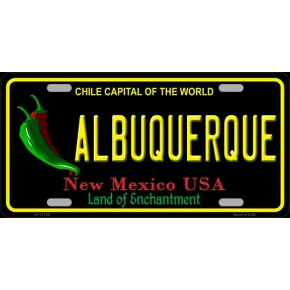 Albuquerque New Mexico Black Novelty State License Plate