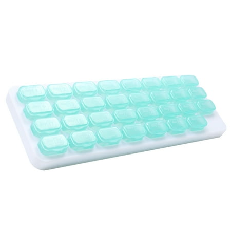 31 Dividers Vitamin Holder Digital Grid Keyboard Medicine Case Organizer (Green)