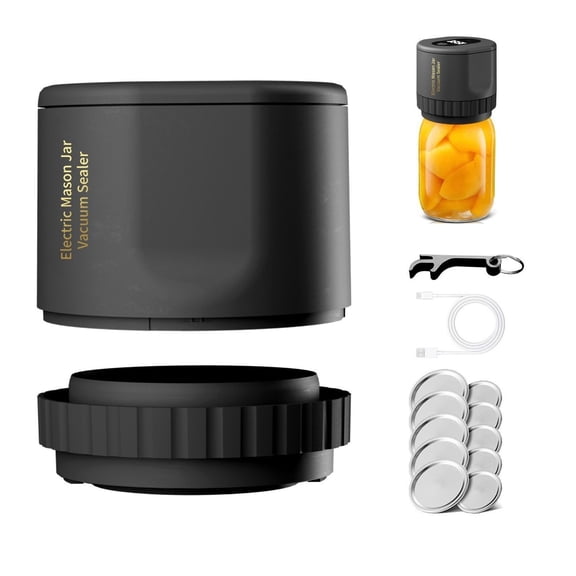 Electric Vacuum Sealing Machine for Mason Jars - Household Food Preservation & Glass Bottle Sealer