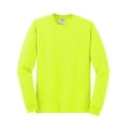 thumbnail image 6 of Gildan Heavy Cotton Men's High Visibility T-Shirt, Durable Long Sleeve Safety Green Tee, 4-Pack, L, 6 of 7