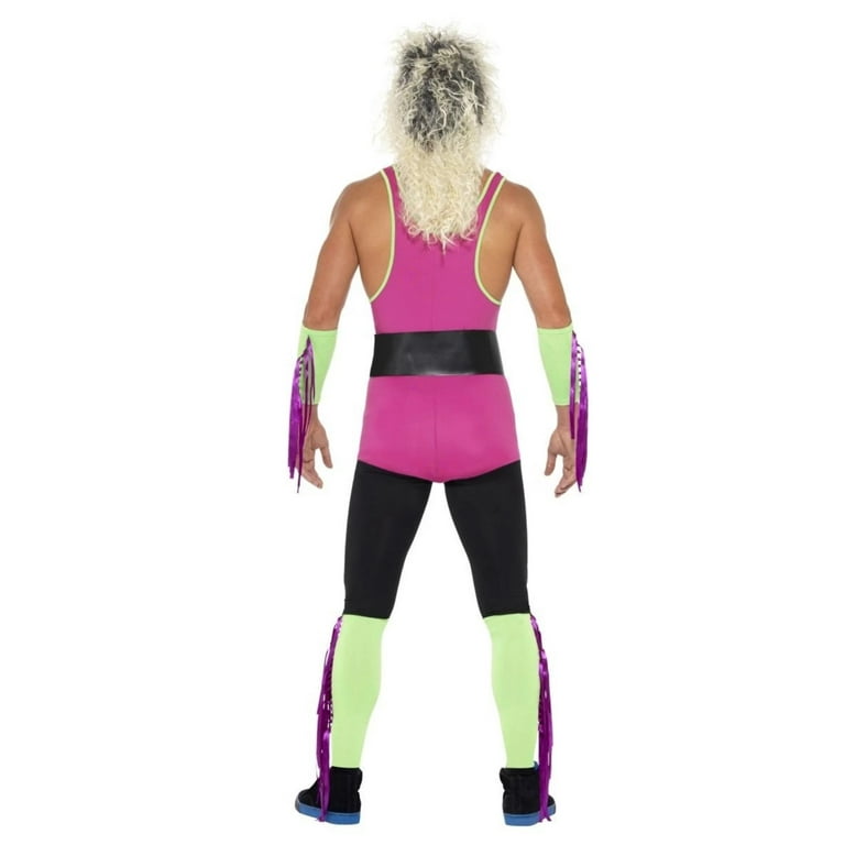 Retro Wrestler Costume Adult Pink Retro Wrestler Costume Adult Pink