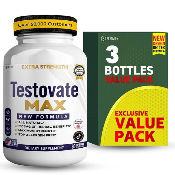 GreenVify Testovate Max Men’s Energy & Vitality Support Supplement