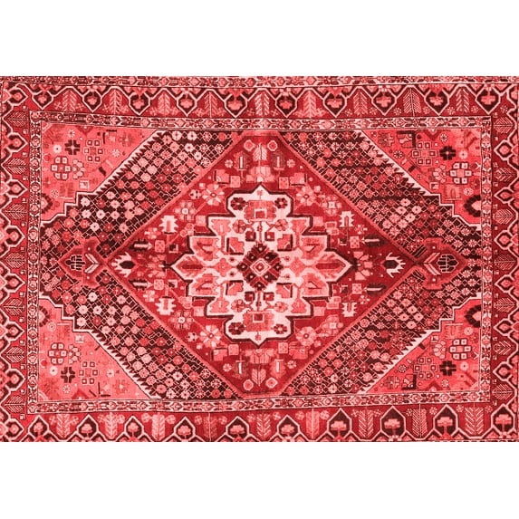 Ahgly Company Indoor Rectangle Persian Red Traditional Area Rugs, 7' x 10'