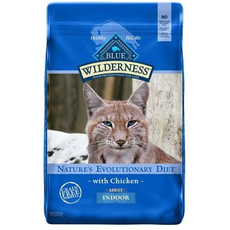 Blue Buffalo Wilderness High Protein Indoor Chicken Dry Cat Food for Adult Cats, Grain-Free, 11 lb. Bag