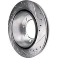 thumbnail image 5 of Detroit Axle - 2pc 14.29" inch (363mm) Front Brake Rotors for Ford 2013-2025 F-250 F-350 Super Duty [4WD], 2013-2016 F-450 Super Duty, Drilled and Slotted Disc Brake Rotors, 5 of 7