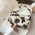 thumbnail image 2 of Bolsos de mano de piel sintética con estampado de vaca para mujer bolso pequeño de viaje diario para mujer, 2 of 6