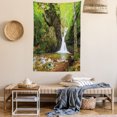 thumbnail image 2 of Waterfall Tapestry, Waterfall in Spring Season like Winter in Bulgaria with Trees and Bushes, Wall Hanging for Bedroom Living Room Dorm Decor, 60W X 80L Inches, Green and White, by Ambesonne, 2 of 5