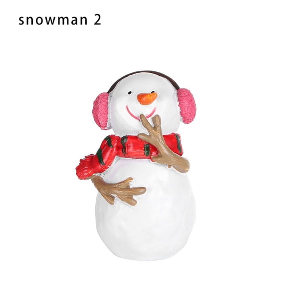 Gift Xmas Tree Santa Claus Snowmen Bear Christmas Miniatures Figurines Desktop Ornament Micro Landscape Doll House SNOWMAN 2