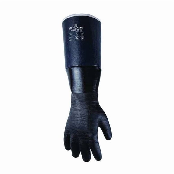Showa Insulated Glove,Nitrile,Black,L,PR 6781R-06-10