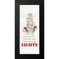 thumbnail image 2 of Reed, Tara 10x18 Black Modern Framed Museum Art Print Titled - Gnome for Christmas Sentiment vertical II-Lights, 2 of 5