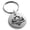 Silver, variant on Stainless Steel Healing Lotus Om Engraved Small Medallion Circle Charm Keychain Keyring