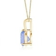 thumbnail image 2 of ANGARA Natural Claw-Set Trillion 1.8 ct Tanzanite V-Bale Pendant in 14K Yellow Gold for Women (Size-8mm) | December Birthstone, Anniversary, Jewelry Gift for Women | Natural Tanzanite Necklace, 2 of 11