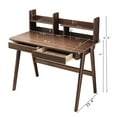 thumbnail image 4 of BALANBO Kids Desk with Hutch, Woode Children Study Desk for Girls Boys, Student Writing Table, Brown, 4 of 6