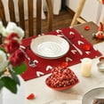 thumbnail image 4 of 1 Pcs Valentine's Day Placemats,17.7 x 11.8 Inch Love Heart Table Mats,Waterproof Anniversary Table Place Mats, for Valentine's Day Indoor Outdoor Holiday Party Kitchen Dining Decoration(Z3-Red1), 4 of 6