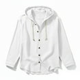 thumbnail image 4 of RXMEKW Solid Color Hooded Cardigan for Men with Button Front and Long Sleeves, 4 of 8
