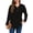 Black, variant on Women's Waffle Knit Tops Henley Casual Shirts Long Sleeve V Neck Solid Color Casual Tunic Tops S-XXL