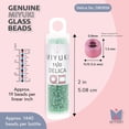 thumbnail image 3 of Miyuki Delica Seed Beads – Size 11/0 (1.6 mm), DB0858, Matte Light Green AB, 7.2 g, Approx. 1440 Beads, 3 of 7