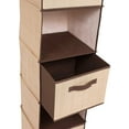 thumbnail image 4 of Internet's Best Hanging Closet Organizer with Drawers - 6 Shelf - Brown (Beige), 4 of 8