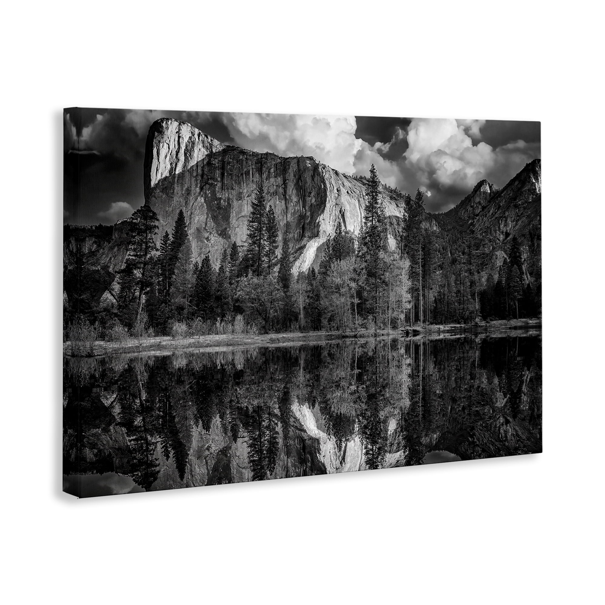 Stupell Industries Forest Trees Lake Reflection Landscape & Nature Photography Wrapped Canvas Art Print Wall Art, 30 x 20
