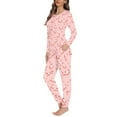 thumbnail image 2 of FOR U DESIGNS Heart Pig Pajamas for Women Set Pants Long Sleeve Crew Neck Tops for Women Set of 2 Size M Sleepwear Sets for Women with Pockets Ladies Pjs Winter, 2 of 6