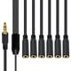 thumbnail image 3 of 6-Port 3.5 Female Jack Headphone Cable Stereo for PC TV MP3 Speaker, 3 of 5