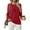 D Red, variant on Women's Fall Soft Crewneck Long Sleeve Hollow Cable Knit Pullover Sweaters,Green（S-3XL)