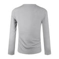 thumbnail image 5 of idosla Women's Long Sleeve Scoop Neck Shirts Casual Slim Fit Rib Knit Tops Summer Fall Basic Business Work Tee (Light Gray, XL), 5 of 6