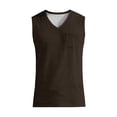 thumbnail image 5 of Men's V-Neck Sleeveless Quick-Dry Sports T-Shirt, Muscle Cotton Shirts, Summer Athletic Casual Basic Tees with Pocket, XL, 5 of 8