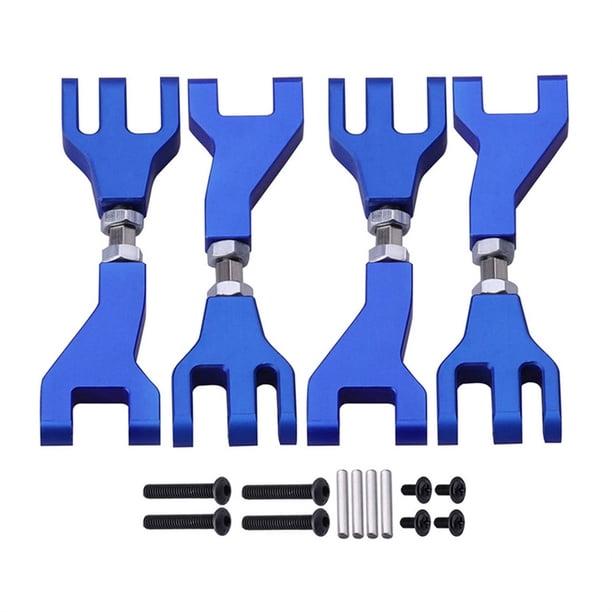 Vogacara 2 uds., 1/10, brazos de suspensión de Metal para coche, mejora de repuesto, adorno, repuesto de piezas para Redcat Blackout XTE XBE SC Kits de construcción modelo Azul Vogacara FN001076-02