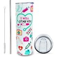thumbnail image 1 of Regalos de enfermera para mujeres - Vaso de enfermera, taza de café de enfermera con tapa y pajita - Botella de agua térmica de acero inoxidable de 593 ml - Regalos para enfermeras practicantes,, 1 of 6