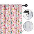 thumbnail image 4 of Blackout Kids Curtains,Pink Christmas Santa and Tree Pattern Childrens Insulated Curtains Set Of 2,Bedroom Essentials,Toddler Room Decor 52"x84", 4 of 5