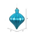 thumbnail image 2 of Vickerman 6" Turquoise Matte Onion Drop Christmas Ornament, 4 per Bag, 2 of 4
