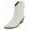 White Pu, variant on Women Ankle Boots Western Cowboy Slip On Short Block Heel Pointed Toe Cowgirl Stitched Booties INCITY-S White 7.5