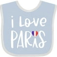 thumbnail image 3 of Inktastic I Love Paris French Flag Heart Boys or Girls Baby Bib, 3 of 4