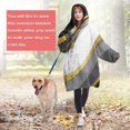 thumbnail image 4 of Black White Gold Wave Marble Wearable Oversized Blanket,Wearable Blanket Hoodie for Adults,Cozy Hooded Blankets with Super Pockets,Super Warm Fuzzy Pullover for Women & Men, 4 of 6