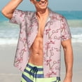 thumbnail image 5 of KLL Men's Hawaiian Shirt Short Sleeve Button Down Beach Shirts-Orchids Flowers, 5 of 5