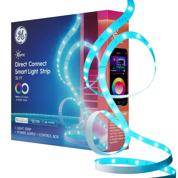Tira de luces LED Cync Smart que cambia de color de 32 pies con Alexa Google