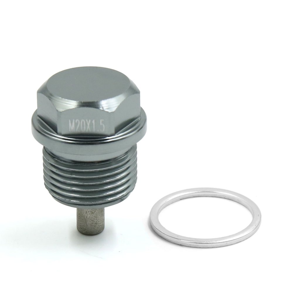 M20 x 1.5 Gray Aluminum Alloy Engine Oil Pan Drain Bolt Screw