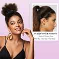 thumbnail image 5 of MODANU 3 Pack Adjustable Drawstring Silky Satin Scrunchies Non Slip Ouchless Hair Ties for Thick Hair Perfect for Afro Puff, Locs, Natural Hair, Ponytails, Curly Hair and Dreadlock, Black, 5 of 7