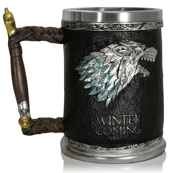 Personalise Engraved Style Mug Horn Games Beers of Mug Thrones,Stainless Steel Resin 3D Coffee Beer Mug Drinkware Cup