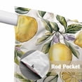 thumbnail image 4 of Swag Valance Curtains for Windows, Floral Lemon Light Filtering Kitchen Curtains with Rod Pocket, Watercolor Country Fruit Spring Summer Leaf Window Treatment Valances for Living Room, 36x45 - 2 PCS, 4 of 9